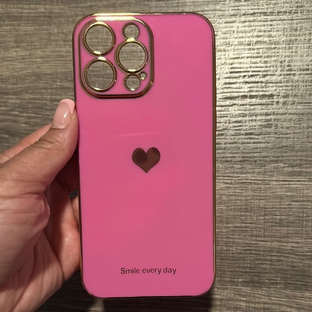 Elegant Pink and Gold Phone Case for Stylish Protection